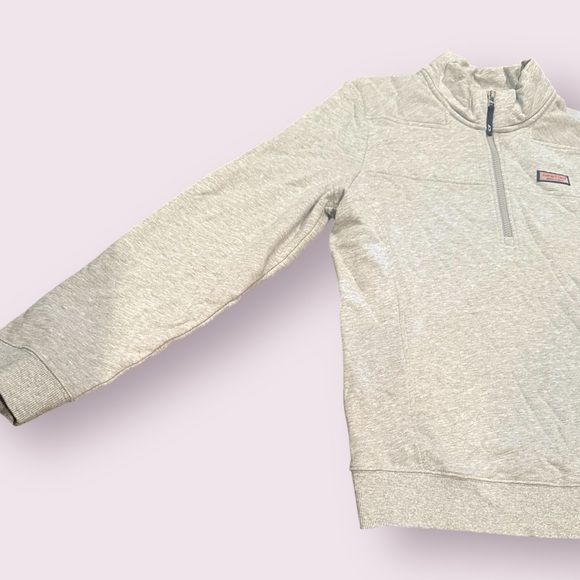 Women's Vineyard Vines Light Gray Half-Zip Sweatshirt Size Large - Picture 2 of 9